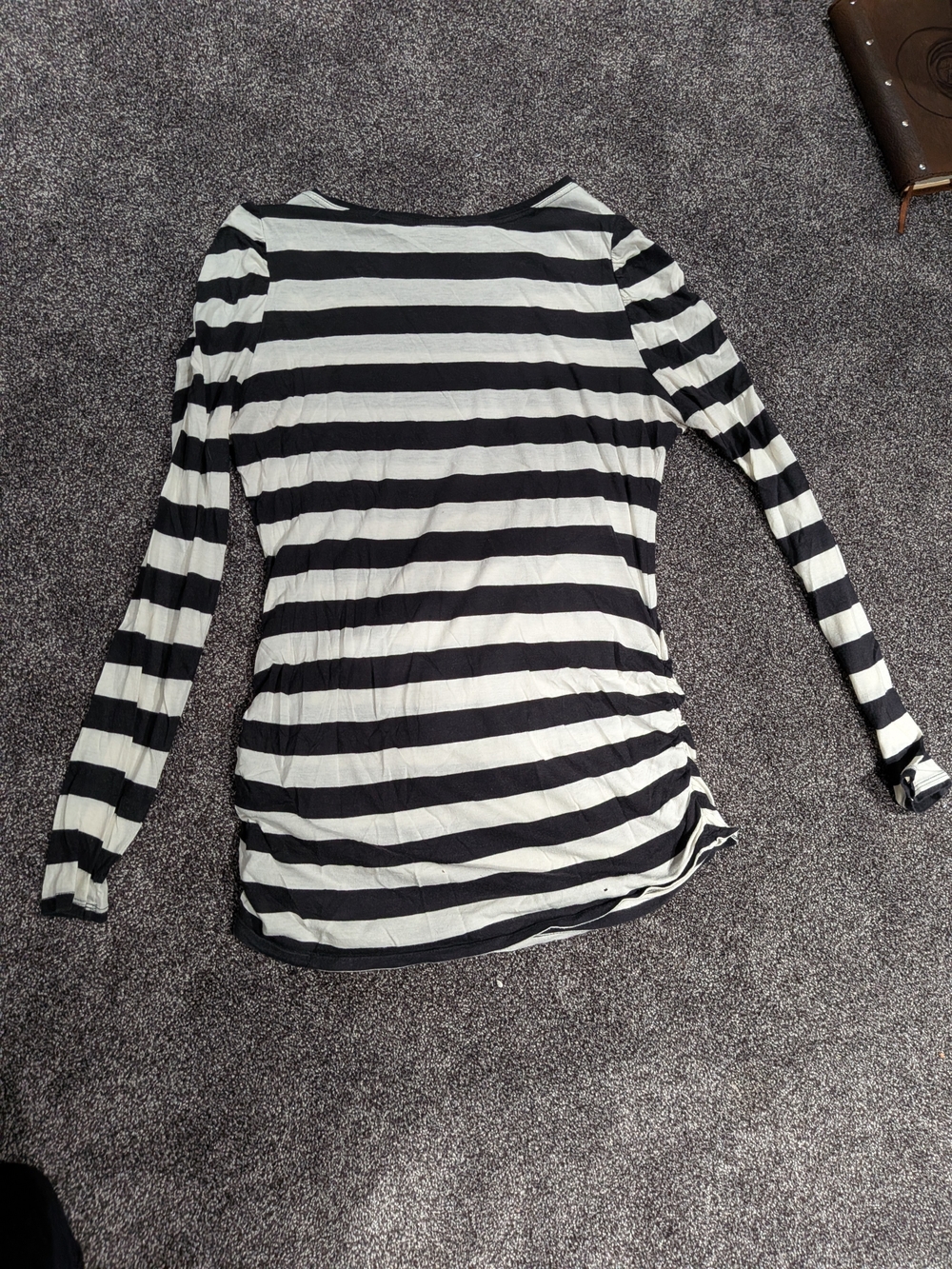 Metaphor Black & White Striped Long-Sleeve Top